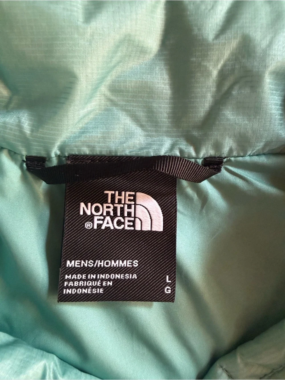 The North Face Men’s Light Aqua Quilted Puffer Jacket